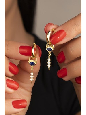 Normadia 925 Ayar Gümüş Sallantılı Zarif Göz Küpe, Şık Takı Alternatifi