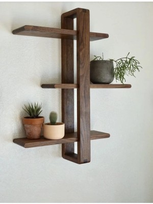Ahşap Raf Çiçeklik Dekoratif Ahşap Raf
