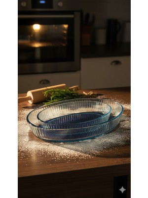 masterchef Elite 2'li Optikli Oval Servis Tabağı,salata Kasesi, Sunumluk, Tabak ve Fırın Kabı