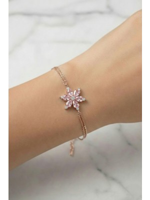 Çekirdek Jewelry 925 Ayar Gümüş Lotus Çiçeği Bileklik