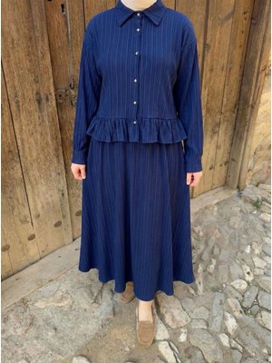 Foremia Büzgü Detay Etekli Takım-Lacivert