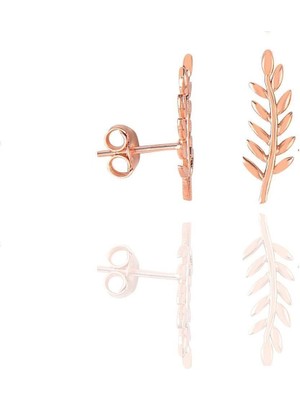 Normadia Gümüş Rose Yaprak Modeli Küpe, Şıklık ve Zarafet Sunar