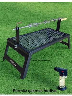 Özbience Çevirmeli Portatif Kamp Izgarası, Katlanabilir ve Çantalı Izgara Demiri