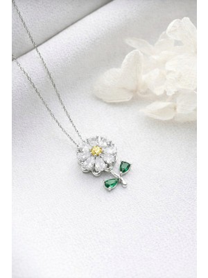 Çekirdek Jewelry 925 Ayar Gümüş Papatya Kolye