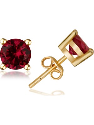 Normadia Şık Kadın Gümüş Tek Taş Küpe, Zarif ve Parlak Takı Parçası