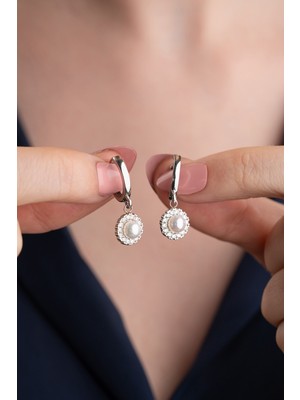 Normadia 925 Ayar Gümüş Inci Detaylı Zarif Takı