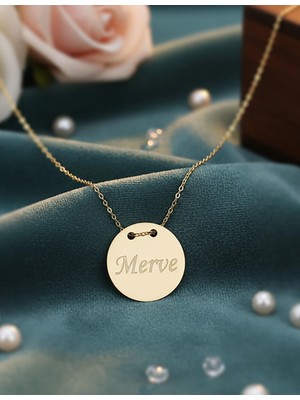 İryum Kişiye Özel İsimli Plaka Altın Kolye - 14 Ayar