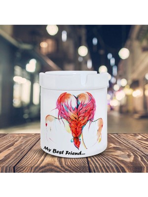 Hediyara My Best Friend Yazı Baskılı Küllük Kül Tablası-100145145