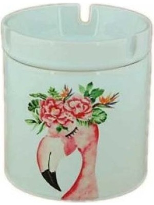 Hediyara Seramik Flamingo Baskılı Küllük