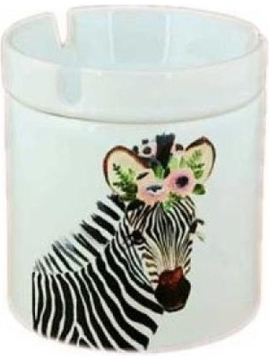 Hediyara Seramik Zebra Baskılı Küllük