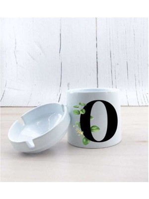 Hediyara O Harf Yapraklı Seramik Küllük