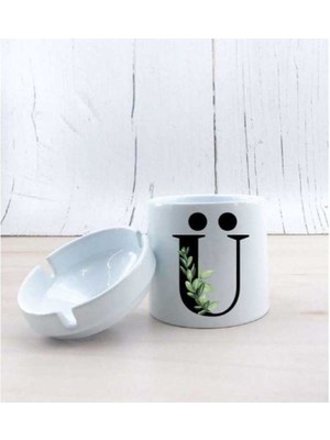 Hediyara Ü Harf Yapraklı Seramik Küllük