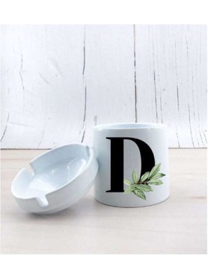 Hediyara D Harf Yapraklı Seramik Küllük