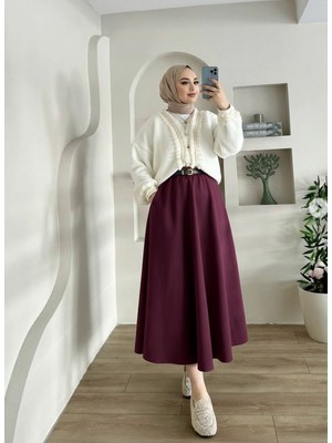 Foremia Kemer Detay Cepli Etek-Bordo