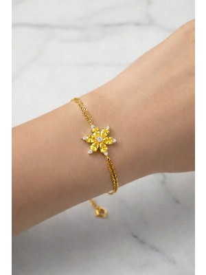 Çekirdek Jewelry 925 Ayar Gümüş Lotus Çiçeği Bileklik