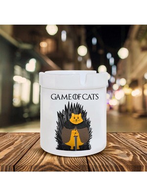 Hediyara Game Of Cats Baskılı Seramik Küllük