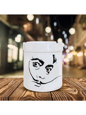 Hediyara Salvador Dali Baskılı Seramik Küllük