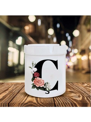 Hediyara Ç Harfi Baskılı Seramik Şık Şık Küllük