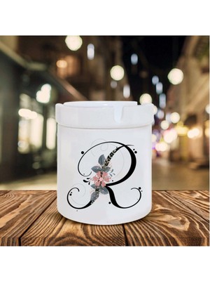 Hediyara R Harfli Seramik Şık Şık Küllük