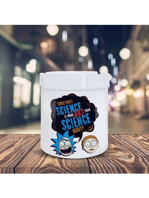 Hediyara Science Morty Karakter Baskılı Küllük Seramik Kül Tablası-026510