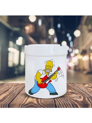 Hediyara Gitarcı Homer Simpson Baskılı Küllük Kül Tablası-33029