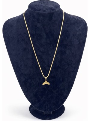 Pangu Minimal Kuyruk Figürlü Altın Renk Çelik Kolye