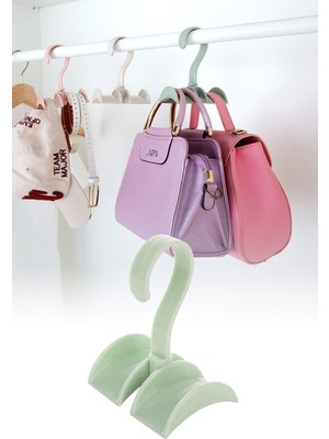 Omilife 360° Çanta ve Kravat Düzenleyici Askılık, Pratik Aksesuar Organizeri, Şık Dolap Düzenleyici