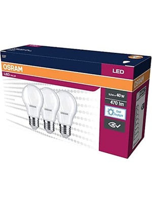 Delixa LED Klasik Lamba Beyaz Işık 470 Lm E27 3'lü