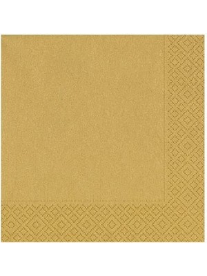 Delixa Benim - Düz Desenli Altın Kağıt Peçete 33 * 33