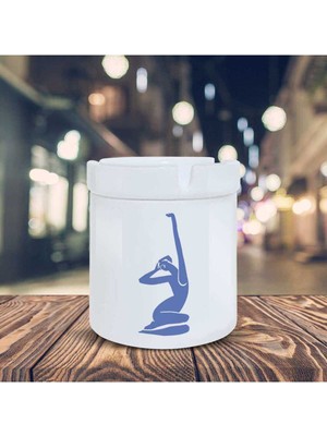 Hediyara Silüet Küllük Estetik Duruşlu Kadın Baskılı Kül Tablası KL-194