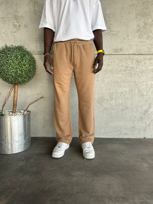 KağanKY Kahverengi Yazı Detaylı Baggy Eşofman