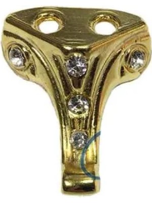 Marsilyan Moda Taşlı Ahşap Sandık Ayağı, Kutu Ayak 2,5 cm - Sarı, 100 Adet