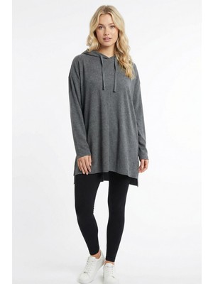 Rays 3087A Kapüşonlu Uzun Kol Tunik Antrasit