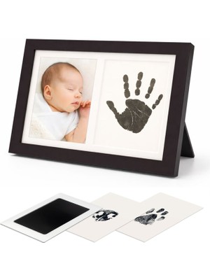 Moky Dizayn Bebek El Ayak Izi Seti Anı Çerçevesi, Mürekkepsiz Temassız Baskı Kiti ve Yeni Doğan Hediye