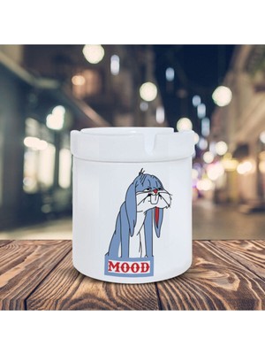 Hediyara Kokusuz Sigara Küllüğü - Kokusuz Kül Tablası - Doğart Sanat Yorgun Bugs Bunny Baskılı Kül Tablası