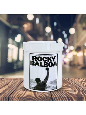 Hediyara Kahraman Rocky Balboa Baskılı Küllük Seramik Kül Tablası-20417