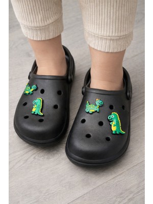 Talin Minik Dino Çocuk Terliği – Siyah