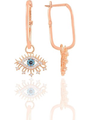 Normadia Gümüş Rose Lareyn Göçmen Küpe, Zarif ve Şık Takı Tasarımı