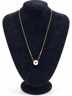 Pangu Minimal Yuvarlak Figürlü Altın Renk Çelik Kolye