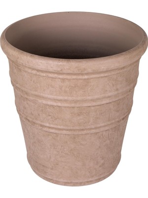 Delixa Herdekora Oval Iç ve Dış Mekan Saksı Vizon Orta Boy 46X46X46,5 Cm.