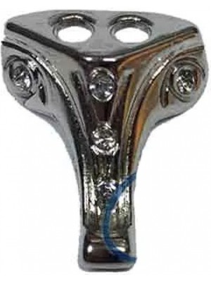 Marsilyan Moda Taşlı Ahşap Sandık Ayağı, Kutu Ayak 1,5 cm - Nikel, 100 Adet