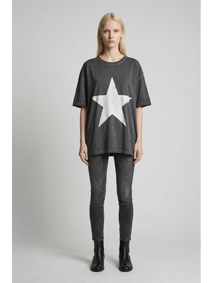 Rays 1765 Baskılı Tişört Antrasit