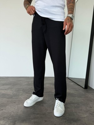 KağanKY Siyah Fitilli Baggy Pantolon