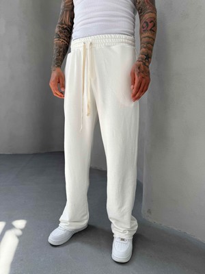 KağanKY Ekru Pis Paça Baggy Eşofman
