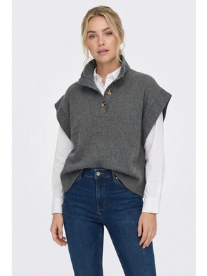 Rays 3106A Kapüşonlu Düğmeli Tişört Antrasit