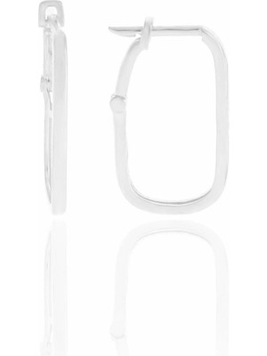 Normadia Gümüş Rodyumlu Sade Göçmen Küpe, Şıklık ve Zarafet Sunar