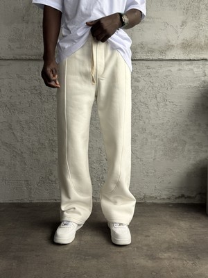 KağanKY Beyaz Dikiş Detaylı Baggy Eşofman