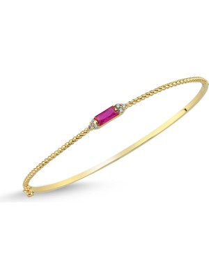 FAZ Kuyumculuk Fuchsia Glow Altın Kelepçe