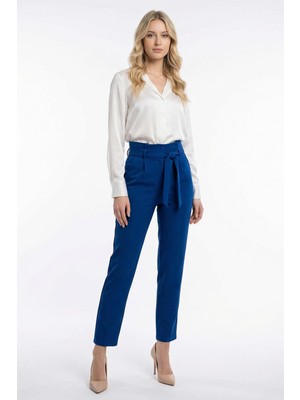 Rays 6263A Kemerli Yüksek Bel Pantolon Saks