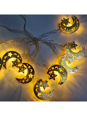 Epilons Dekoratif Ramazan Led Işık 2 Metre Gold Metal